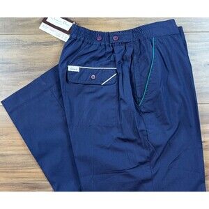 Vintage Christian Dior Monsieur Pants Mens Medium Blue Casual Adjustable NWT